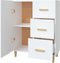 vidaXL - Dressoir - 69,5x34x90 - cm - bewerkt - hout - wit
