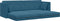 vidaXL - Vloersofa - Bed - 2-in-1 - Blauw - 213x144x60 - cm - Velours