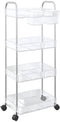 vidaXL - Opbergtrolley - 4-laags - 37x28x95 - cm - acryl - transparant