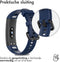 iMoshion Bandje Geschikt voor Honor Band 4 - iMoshion Siliconen band zwarte gesp met design met installatiehulp - Donkerblauw
