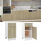 vidaXL - Onderkast - met - lade - 40x46x81,5 - cm - bewerkt - hout - sonoma - eiken