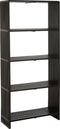 J-Line boekenkast 4 Schappen - gerecycleerd hout - zwart