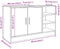 vidaXL - Wastafelkast - 90x29x55 - cm - bewerkt - hout - zwart