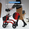Safe Age® Rollator - Lichtgewicht opvouwbaar - Gevoerde zitting rugleuning - Rood