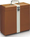 Lenco TTA-301BNWH - Platenkoffer - Opbergkoffer voor 30 LP's - Bruin-Wit
