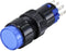 TRU COMPONENTS LAS2Y-11Z/B/12V Druktoets 250 V 3 A 1x uit/aan Continu Blauw IP40 1 stuk(s)