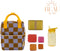 BEAU by Bo Sticky Lemon rugzak small + A Little Lovely Company back to school set Glitter Goud