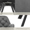 tectake® Draaistoel Fluweellook - Eetkamerstoel - 180° Draaibaar - Antraciet