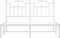 vidaXL - Bedframe - met - hoofdbord - metaal - wit - 150x200 - cm