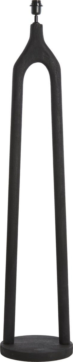 Light & Living Vloerlamp Xitta - Mangohout - 135cm - Mat Zwart - excl. kap