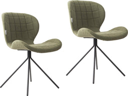 Zuiver OMG Eetkamerstoelen - Groen - Set van 2