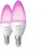 Philips Hue E14 Candle - White and Color - ZigBee - Duopack (2 stuks)