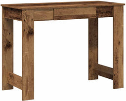 vidaXL - Bureau - 100x45x75 - cm - bewerkt - hout - oud - houtkleurig