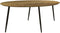 Tafel Bern ovaal swiss edge - 180x100x76 - Naturel/zwart - Mangohout/metaal
