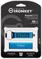 Kingston IronKey Keypad 200C - USB 3.2 type-C - 32GB - Blauw