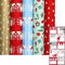 Benza COSY COTTAGE - kerstpapier assortiment cadeaupapier - 5 rollen 2 meter x 70 cm - inclusief labels