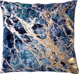 Dutch Decor MARBLE - Kussenhoes velvet 45x45x cm Insignia Blue - blauw - met rits