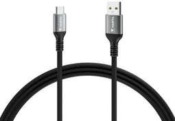Varta 57935 - USB-A naar USB-C kabel - 2m - Grijs Zwart