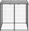 vidaXL - Hondenkennel - 4,84 - m² - staal - zwart