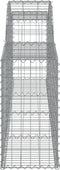 vidaXL - Schanskorven - 3 - st - gewelfd - 300x30x60/80 - cm - gegalvaniseerd - ijzer