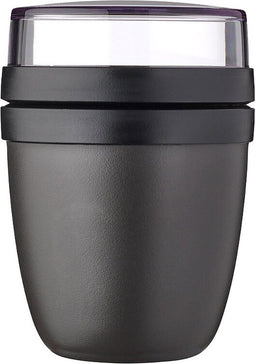 Mepal Lunchpot mini - Yoghurt en Muesli beker to go - 300 + 120 ml - Nordic black