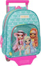 Schoolrugzak met Wielen Rainbow High Paradise Turkoois 28 x 34 x 10 cm