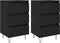 vidaXL - Nachtkastjes - 2 - st - 40x35x69 - cm - bewerkt - hout - zwart