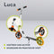 Lionelo Luca Step - Opvouwbare Scooter - Draagkracht tot 100 kg - ABEC-7 Lagers - 200 mm Wielen - ShockResist Demping - 3 Hoogte-instellingen - Antislip Platform - Oranje/Wit