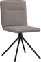 vidaXL - Eetkamerstoelen - draaibaar - 2 - st - stof - taupe