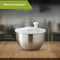 HI NATURE™ Slacentrifuge - 100% RVS Core Rotare Salade Spinner | Sla-centrifuge met Roestvrijstalen Binnenmand | Salade droger met RVS Zeef- Inclusief