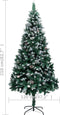 vidaXL - Kunstkerstboom - met - verlichting - kerstballen - dennenappels - 210 - cm