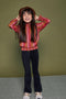 NONO Tipi - Meisjes Blouse - Gestreept met smock col - Maat 134/140