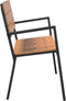 vidaXL - Ligbank - - - Staal - en - WPC, - Bruin - en - Zwart