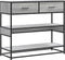vidaXL - Wandtafel - 90x35x80 - cm - bewerkt - hout - grijs - sonoma - eikenkleurig
