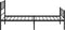 vidaXL - Bedframe - met - hoofd- - en - voeteneinde - metaal - zwart - 107x203 - cm