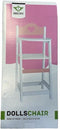 Engelhart - Poppen kinderstoeltje - Hout - Wit met roze - Met hartje
