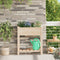 vidaXL - Tuinplanter - met - Roosters - 71x37x76 - cm - Massief - Vurenhout