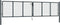 vidaXL - Gaaspoort - 400x175 - cm - gegalvaniseerd - staal - grijs