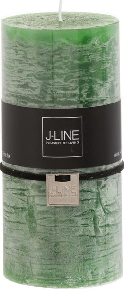 J-Line cilinderkaars - lichtgroen - large - 52U - 6 stuks