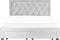 LIEVIN - Bed met opbergruimte - Lichtgrijs - 180 x 200 cm - Fluweel