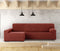 Hoes voor chaise longue met lange armleuning links Eysa JAZ Donkerrood 180 x 120 x 360 cm