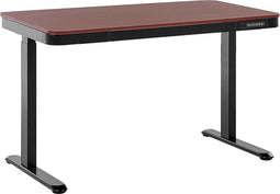 Bureau elektrisch verstelbaar met USB-poort donkerhout/zwart 120 x 60 cm KENLY