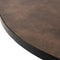 Stalux Ronde eettafel 'Daan' 120cm, kleur zwart / lederlook bruin