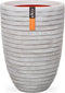 Capi Europe - Vaas elegant laag Row NL - 46x58 - Ivoor - Opening Ø38 - Bloempot voor binnen en buiten - Levenslang garantie - Breukbestendig - 100% Recyclebaar - CO2 Neutraal geproduceerd - KRWI783