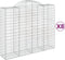 vidaXL - Schanskorven - 8 - st - gewelfd - 200x50x160/180 - cm - ijzer