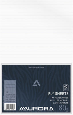 Aurora ministerpapier, gelijnd, pak van 20 vel (geplooid) 10 stuks