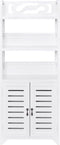 vidaXL - Vitrinekast - 46x24x140 - cm - massief - paulowniahout - wit