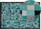 NIKFER - Laagpolig vloerkleed - Turquoise - 140 x 200 cm - Leer