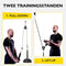 Zoluko Home Fitness Kabelsysteem - 23-delige set - Krachtstation Thuis - Triceps Touw Biceps Stang Handgrepen - 100kg Draagkracht - Zwart/Zilver