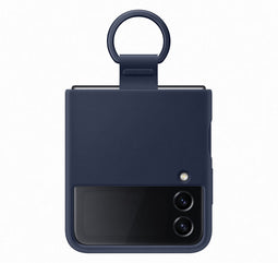 Samsung Galaxy Z Flip4 - Silicone Ring Cover - Krasbestendig - Blauw
